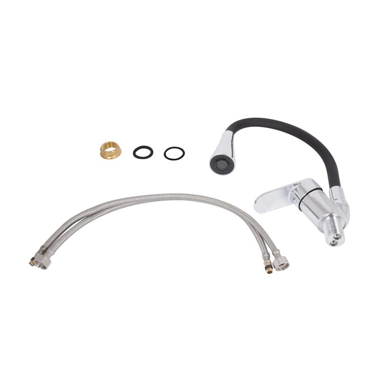 Змішувач для кухні Tani 008F3 з гнучким виливом (k40) LDTAN008F3BCR39484 Black / Chrome Lidz - 8