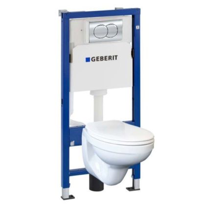 Комплект:DUOFIX PRO 20 (інст-я Geberit +чаша підв. Idol + кнопка Delta 01 хром глянец) 118.315.21.2 - 1