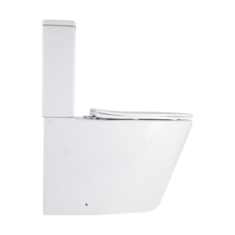 Унітаз підлоговий Qtap Vlasta Ultra Quiet безобідковий з сидінням Soft-close WHITE QT28228300W - 3