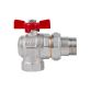 Кран кульовий Icma FAR. ROSSA 1&amp;quot; кутовий №361 - 3