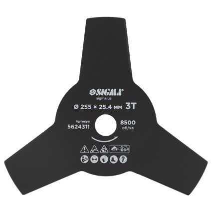 Ніж для тримера Ø255×25.4 мм 3Т SIGMA (5624311) - 1