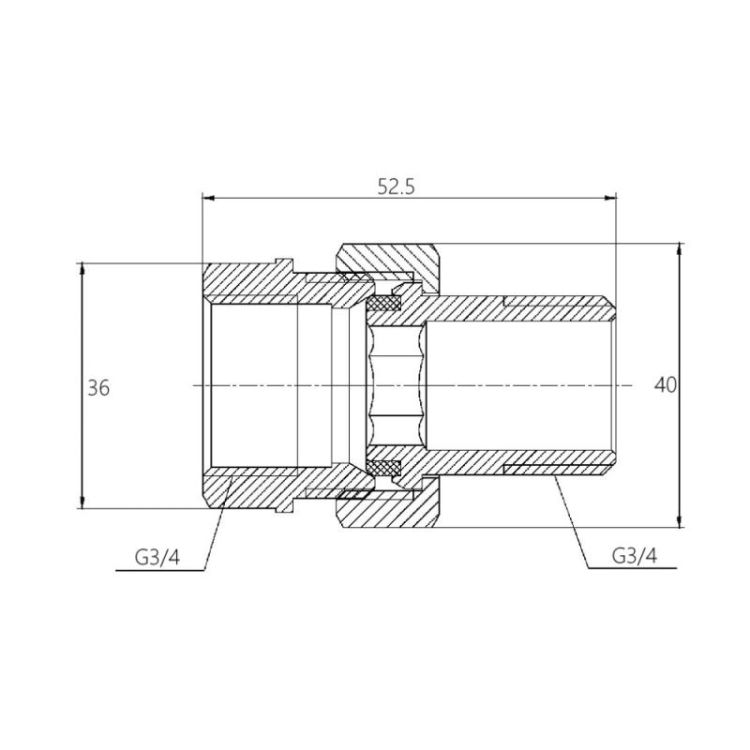 Згін &amp;quot;Американка&amp;quot; SD Forte 3/4&amp;quot; прямий - 2