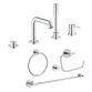 Комплект Grohe смеситель для ванны Essence 19578001 + набор аксессуаров Essentials 40823001 - 1