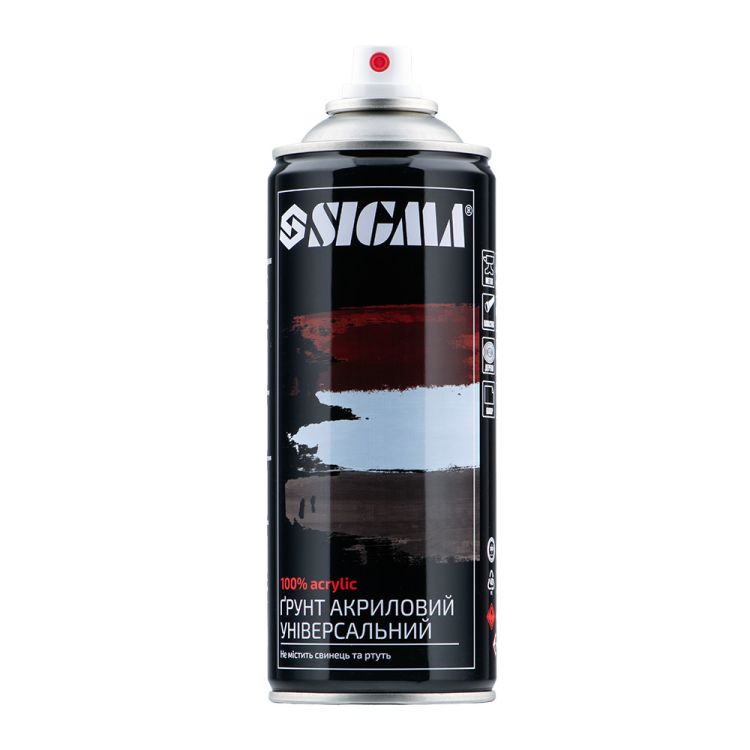 Грунт аерозольний акриловий 400мл RAL 3009 (червоно-коричневий) SIGMA (2737541) - 2