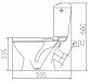 Унитаз-компакт Bambi 109900UA, косой вып., бачок 3/6л (б.п.), сиденья полипроп. Kolo - 7