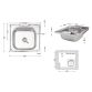 Кухонна мийка Brinex 5050 0,6 мм Satin (BRIN5050SAT06) - 2