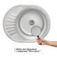 Кухонна мийка Brinex 5745 0,8 мм Micro Decor (BRIN5745MDEC0) - 3