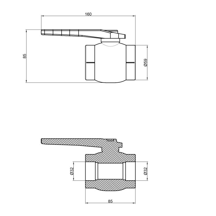 Кран кульовий PPR Thermo Alliance 32 - 2