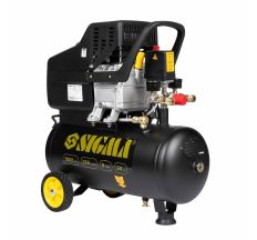 Компресор одноциліндровий 1.8 кВт 230л/хв 8бар 24л (2 крана) Sigma (7043131)