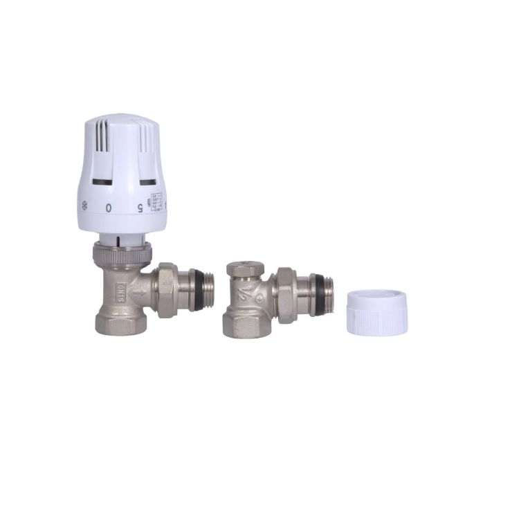 Комплект угловых кранов с термоголовкой 1/2&amp;quot; Standart TAS352W15 Thermo Alliance - 1