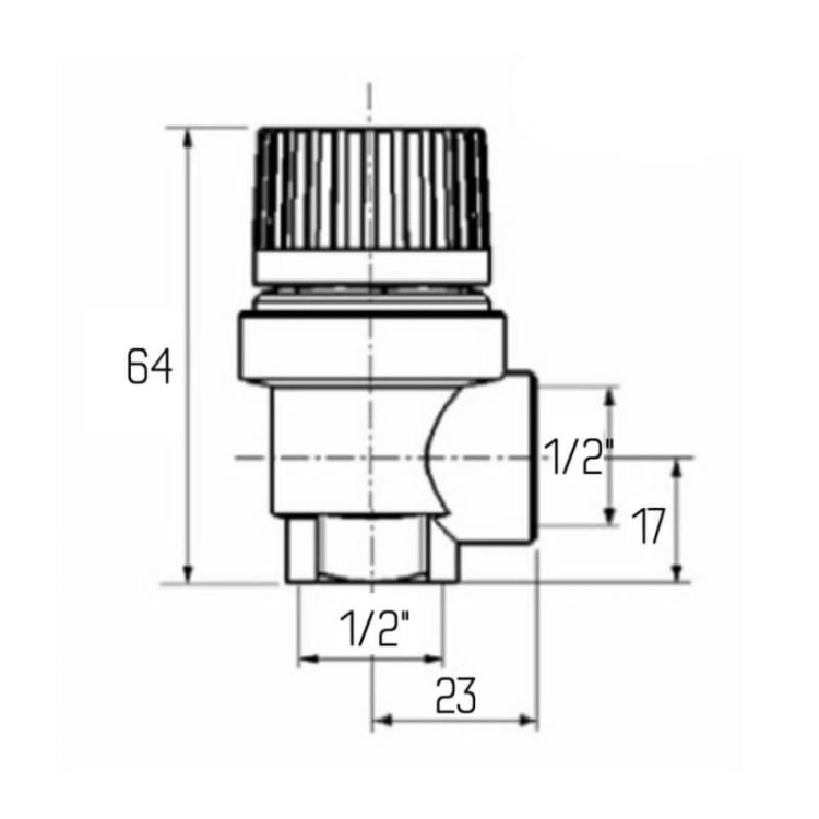 241 6атм Клапан предохранительный 1/2 ICMA - 2