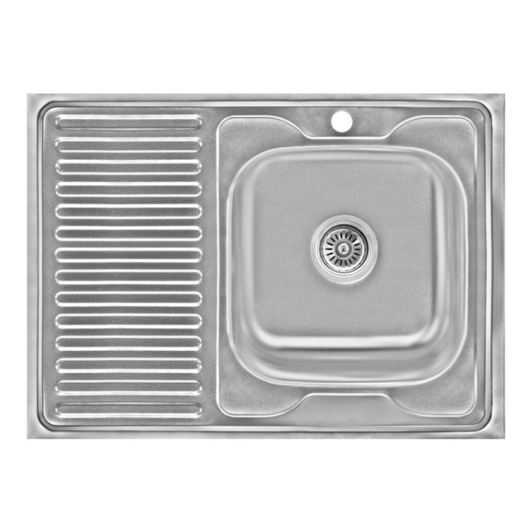 Кухонна мийка Lidz 6080-R Decor 0,6 мм (LIDZ6080RDEC06) - 1