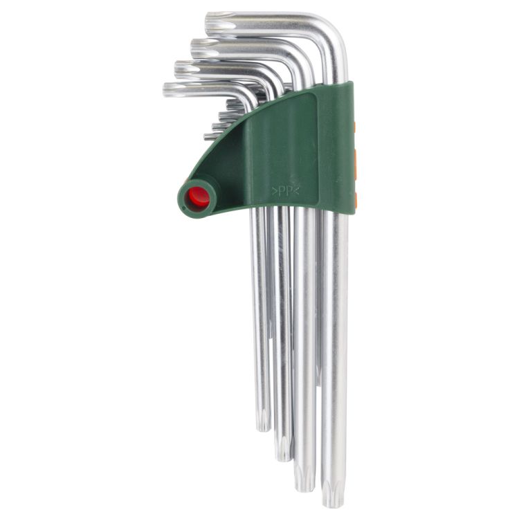 Ключи TORX 9шт T10-T50мм CrV (средние с отвер) Grad (4022285) - 2