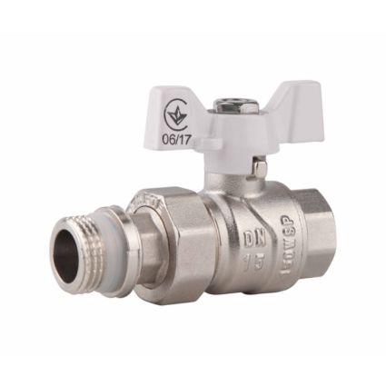 Кран с амер. прямой 3/4&amp;quot; Forte с антипрот SF 222W20 - 1