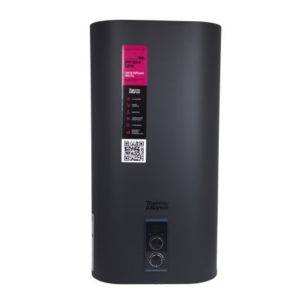 Водонагрівач електричний Thermo Alliance 50 л Чорний, плоский вертикальний, мокрий ТЕН 2 кВт (0,8+1,2) DT50V20G(PD)/2В - 1
