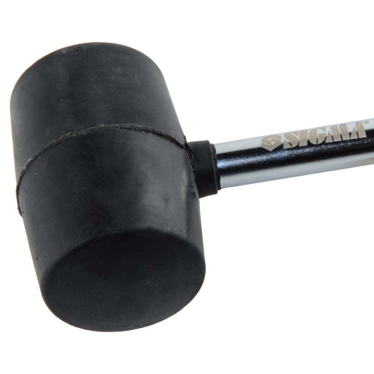 Киянка резиновая чёрная 225г металлическая обрезиненная рукоятка SIGMA (4317461) - 3
