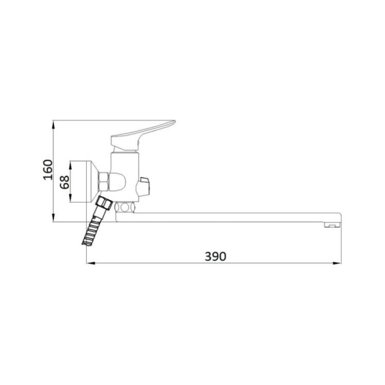Смеситель для ванны Q-tap Loft CRM 005 New - 2