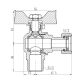 Кран кульовий кутовий з накидною гайкою Forte 224W 1/2в х 1/2н SF224W15 - 2