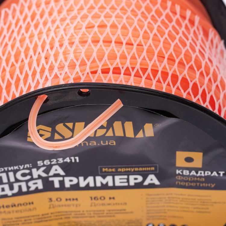 Лісочка для тріммера армований квадрат Ø3.0мм 160м котушка SIGMA (5623411) - 4