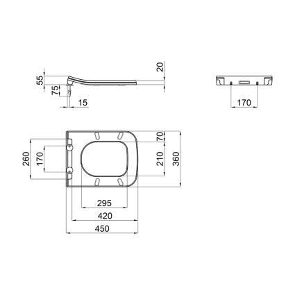 Сидіння для унітазу Qtap Crow з мікроліфтом Slim QT0599SC2170W - 2