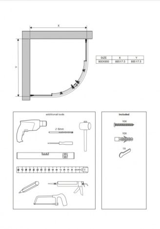 Душевая кабина XP1CP 4-90 R-550 transparent б/поддона, полукруглая, полир.алюм. Ravak - 5