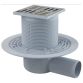 APV101 Трап зливний 105x105/50мм б.п. метал гидрозатв.мокр Alca Plast - 1