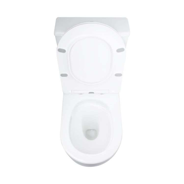 Унітаз підлоговий Grand Ultra Quiet гор. випуск, нижнє підведення, сидіння Slim Duroplast/ Soft-close/ Quick relase бачок 3 /7.15L 660x360x800 мм WHITE Qtap - 5