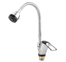 Смеситель SM Ø40 для кухни гусак гофрированный на гайке TAU (SM-4B644C)
