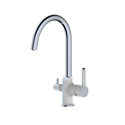 Змішувач для кухні Grand з підключенням для питної води QTGRA362CRW45668 Chrome/White Qtap - 1