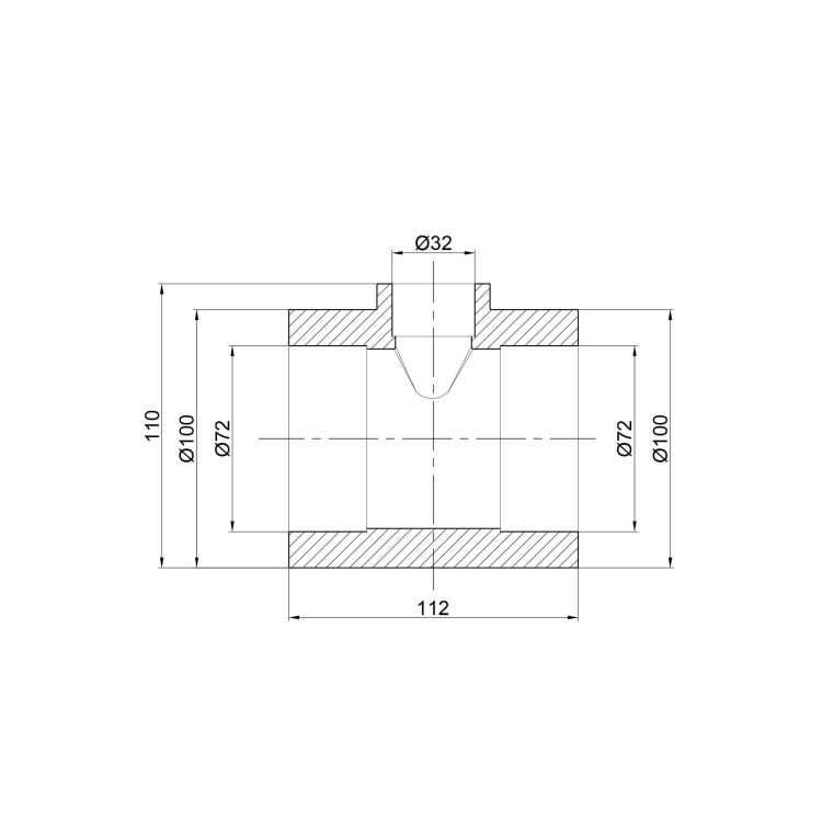 Трійник PPR Thermo Alliance 75х32х75 - 2