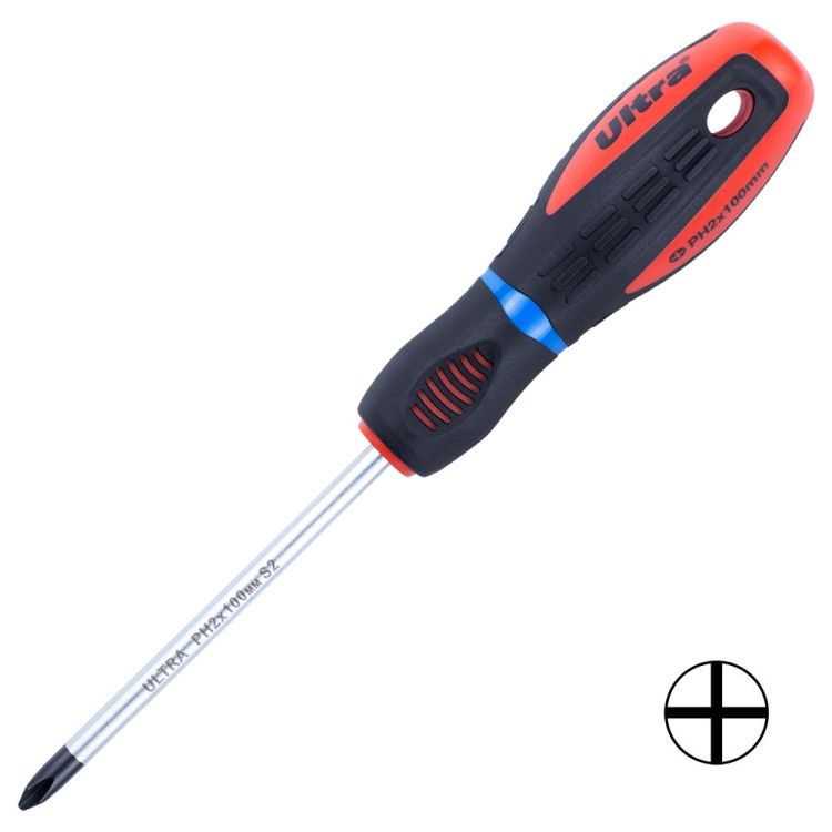 Викрутка хрестова РН 2×100мм S2 Profi ULTRA (4000412) - 1