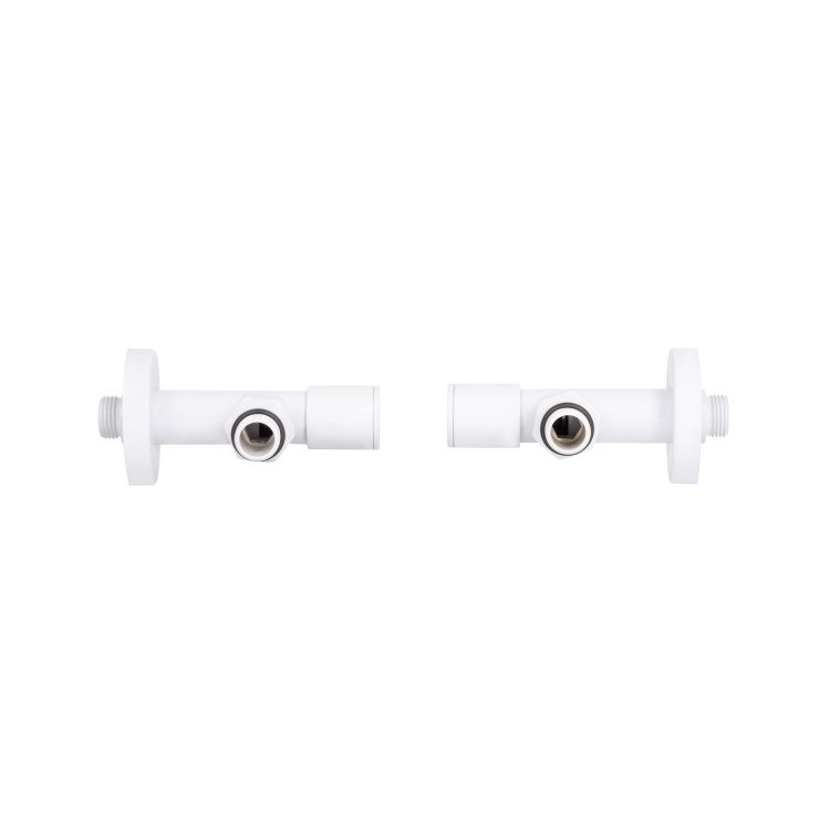 Комплект кранів Thermo Alliance Standart 1/2&amp;quot; З для рушникосушарки кутовий білий SF395W15W - 4