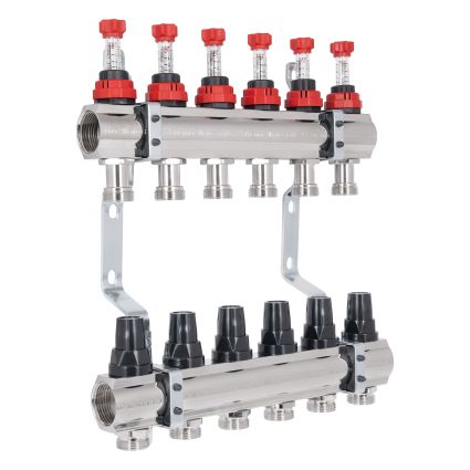 Коллектор с расходомерами SD Forte 1&amp;quot; на 6 выходов - 3