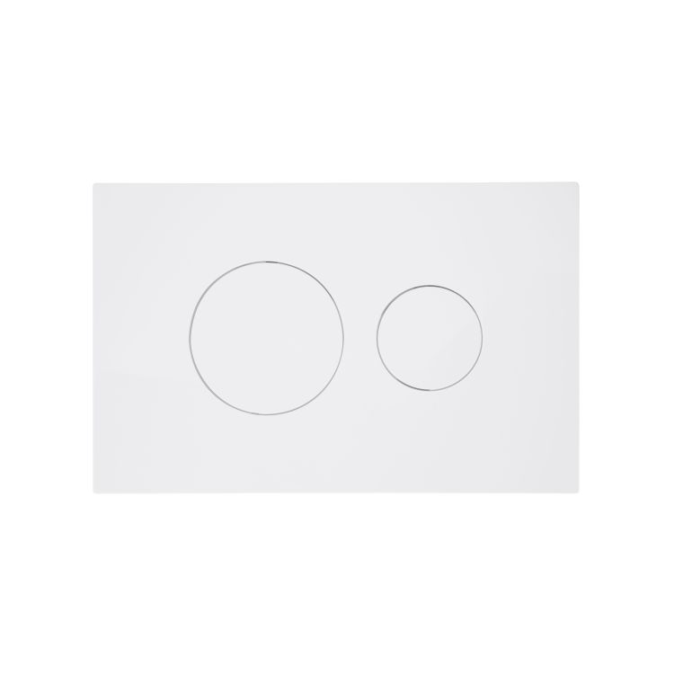 Клавіша змиву Qtap Standard 152x236x28 мм, White, кругла QTSTD164W49468 - 1