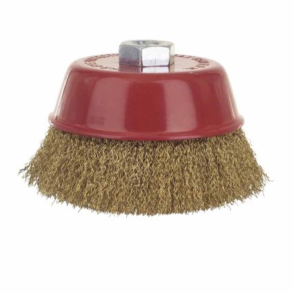 Щетка проволочная чашеобразная Ø125мм М14×2мм (латунированная) Sigma (9014121) - 1