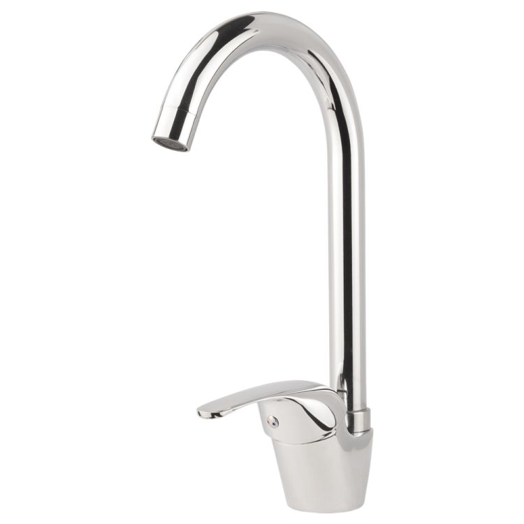 Смеситель s55 Ø40 для кухни излив высокий ухо на гайке AQUATICA (9755100) - 3