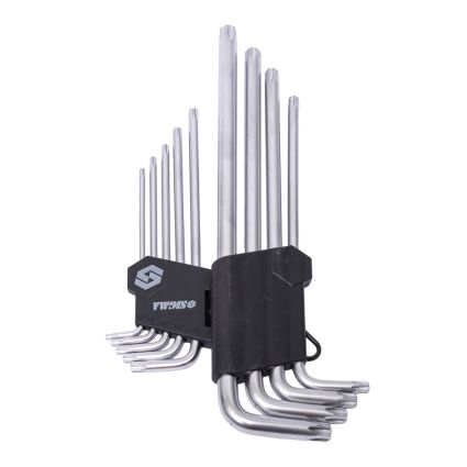 Ключі TORX 9шт T10-Т50мм CrV (довгі з отвором) Sigma (4022231) - 3