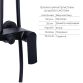 Комплект смесителей Qtap Slavonice: Душевая система QTSLA110BLM45914+ Смеситель для раковины QTSLA1042103B - 3