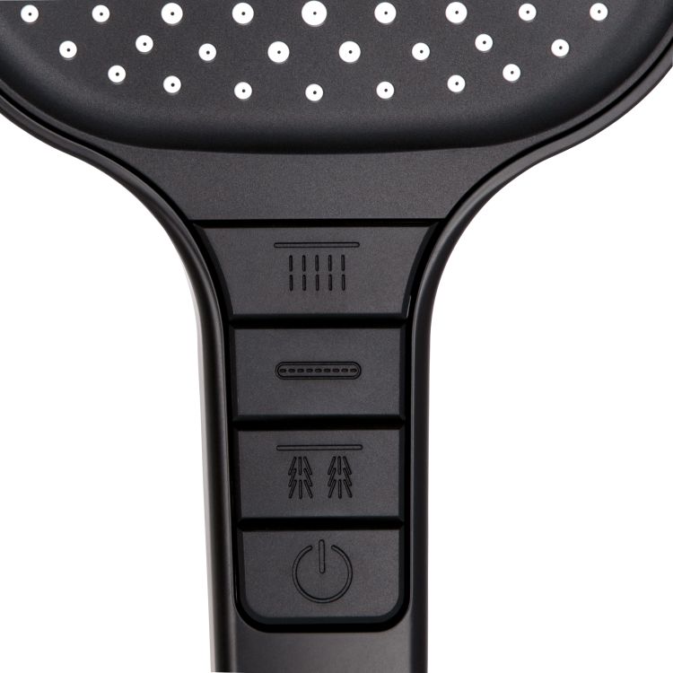 Лійка для ручного душу Qtap Rucni 130x130 мм QTRUC125BLM45957 Black Matt - 4