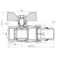 Кран с амер. прямой 3/4&amp;quot; Forte с антипрот SF 222W20 - 2