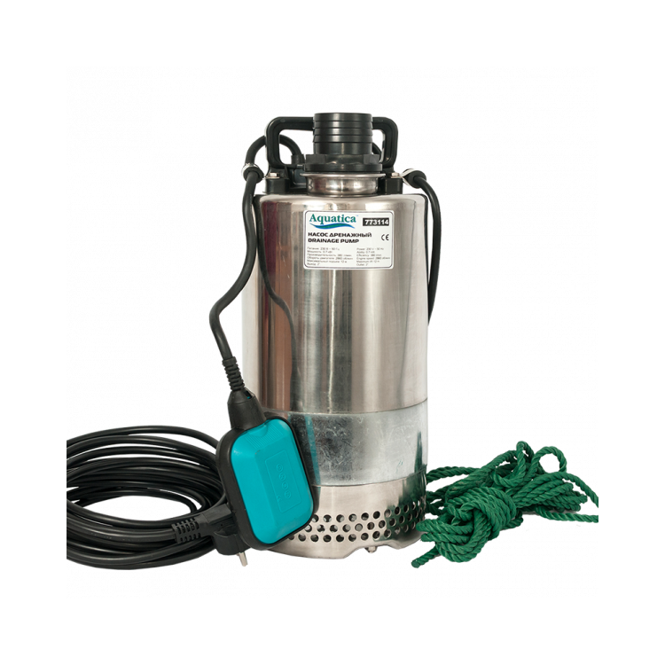773114 Насос дренаж.0.75кВт 12м-25л/мин/3м-350л/мин ЧистВода(нерж)каб. 10м - 1