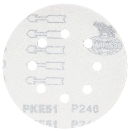 Шліфувальний круг 8 отворів Ø125мм P240 (10шт) Sigma (9122711) - 2