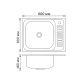 Кухонна мийка Brinex 6050-R 0,6 мм Satin (BRIN6050RSAT06) - 2