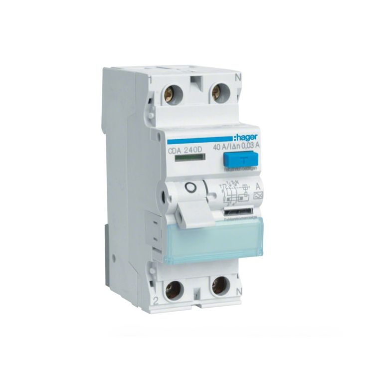 УЗО (устройство защитного отключения) CDA240D/CD240J 2Р (1P+N) 40А 30мА 6 кА A Hager - 1
