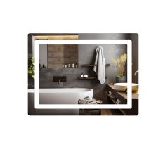 Дзеркало Lidz Kubis (KU2) 800х600 з LED-підсвічуванням Touch, з антизапотіванням, з димером, рег. яскравості LD78LF904806048446