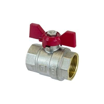 Кран кульовий HLV 1/2 внутрішня/внутрішня метелик - 1