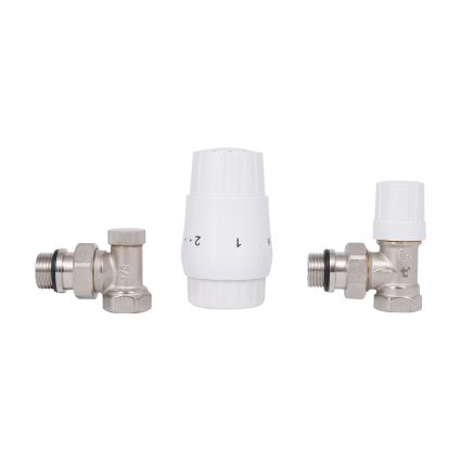 Комплект термостатичний радіаторний кутовий Thermo Alliance Forte 1/2&amp;quot; з термоголовкою, передналаштування, антипротікання TAF300G15 - 5