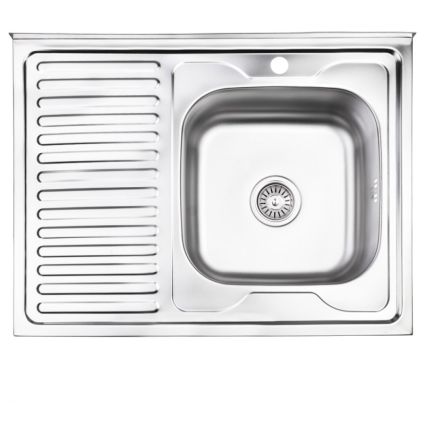 Кухонна мийка Lidz 6080-R Decor 0,8 мм (LIDZ6080RDEC08) - 1