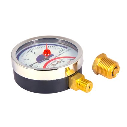 SD Термоманометр нижн. подкл.1/2 Ø80мм 120ºC 4 бар SD1724B - 4