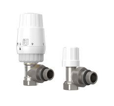 Комплект термостатичний радіаторний кутовий Thermo Alliance Forte 1/2&quot; з термоголовкою, передналаштування, антипротікання TAF300G15